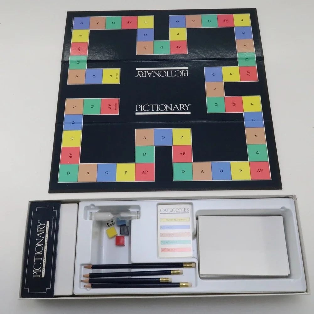1985 Pictionary First Edition Board Game, 3 to 16 players Ready to play Complete